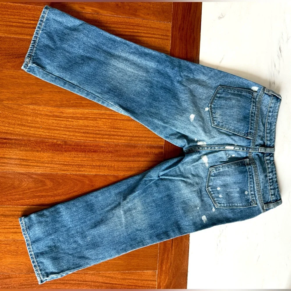 Gap Big Girls Bermuda Denim Capri Jeans Pants Shorts Size 14 Distressed Jeans